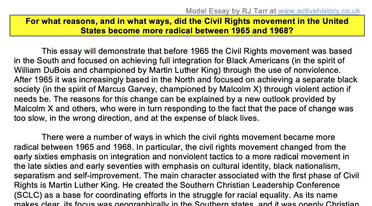 civil rights movement paper